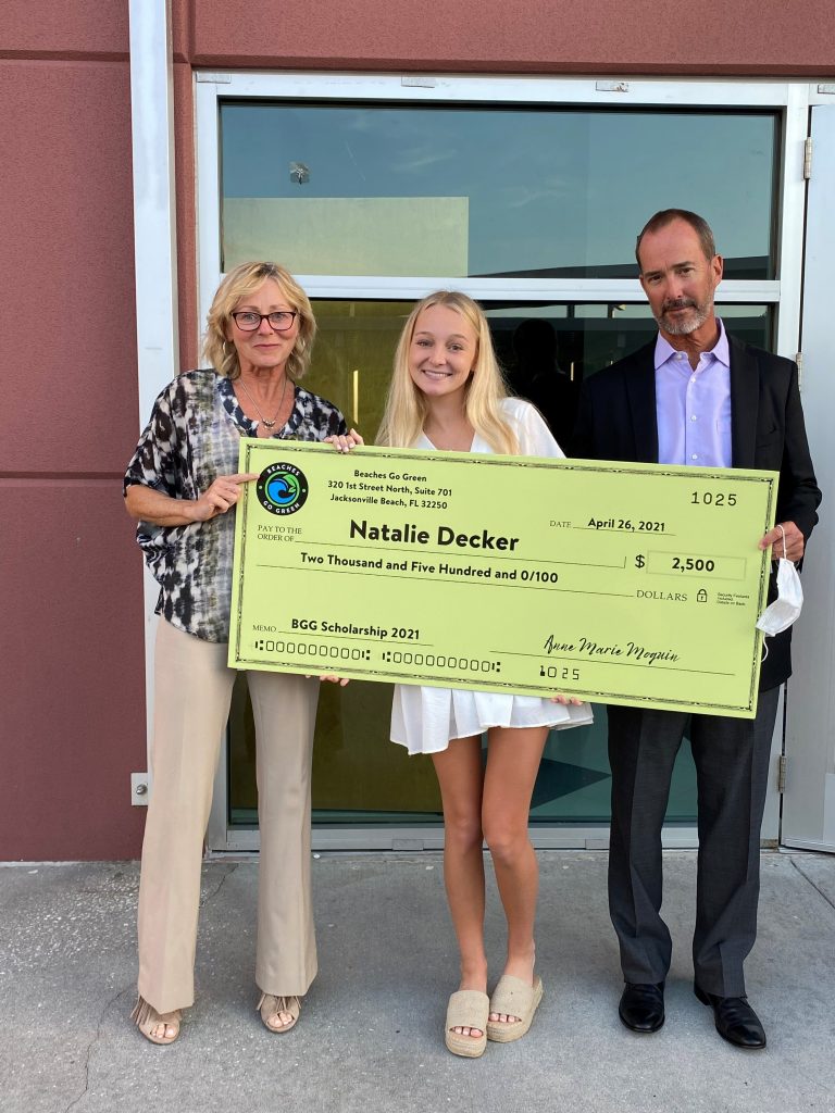 2021 Natalie Decker won $2,500 to attend Florida State University in the fall.